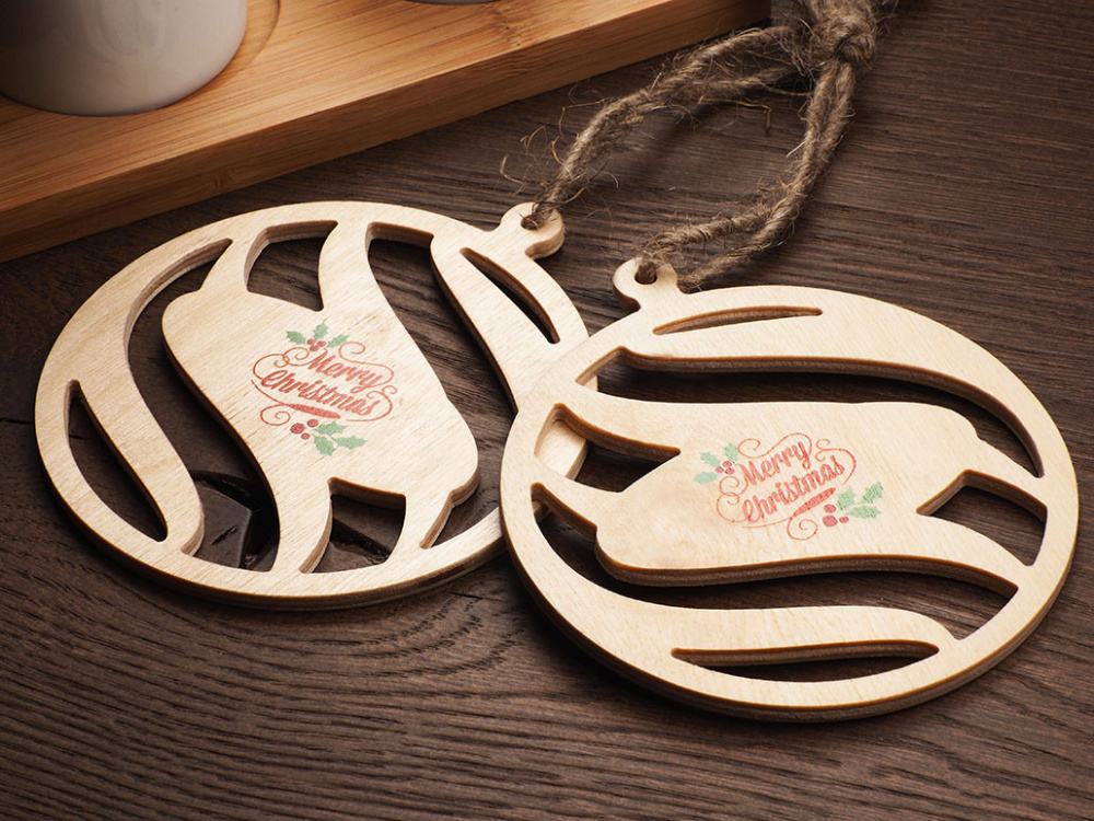 Logo trade advertising products picture of: Wooden Christmas Decoration 1856121